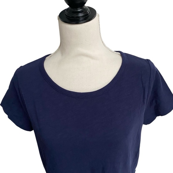 Boden Navy Gray Colorblock Cotton T-Shirt Dress Size 8R Casual Minimalist - Picture 4 of 11